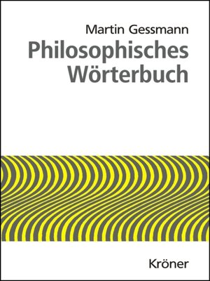 cover image of Philosophisches Wörterbuch